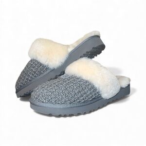 UGG Cozy Knit Slippers Charcoal Gray Size 10 Women's Shoes